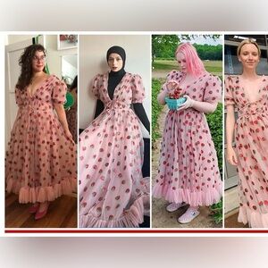 COPY - STRAWBERRY Tulle Sparkles! Pink Ruffles Fairy Tale Dress Kawaii Celebrat…